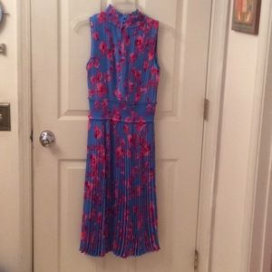 Pleated cherry blossom dress.